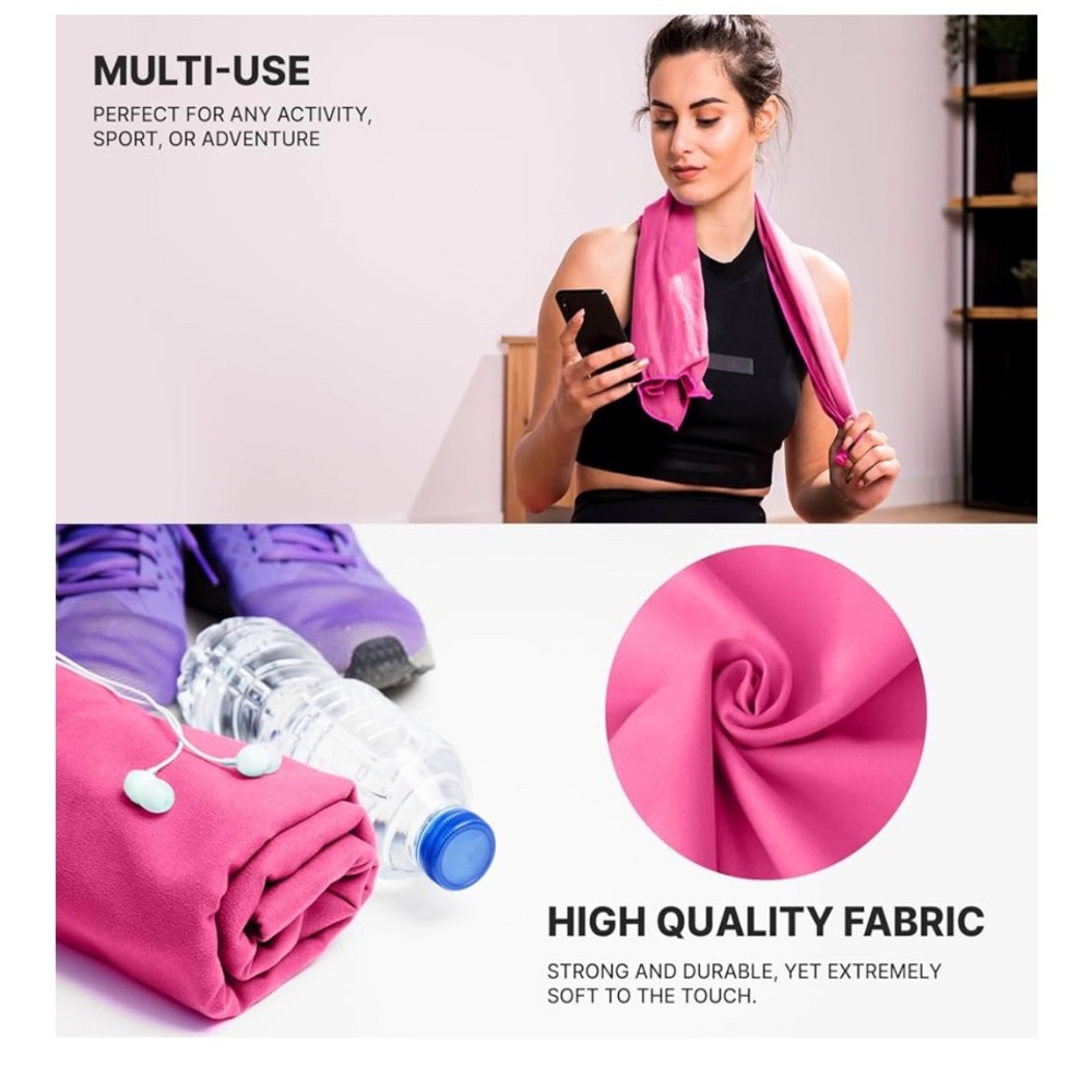Wet Work Fast-Drying Pink Towel 40x20.  Perfect size. Out of stock online
